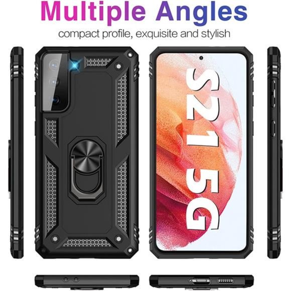 Case for Samsung Galaxy S21 5G Rugged Military Grade Anti-Drop KickStand PC+TPU - Picture 4 of 6